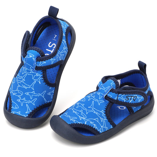 STQ Boys Girls Water Shoes Quick-Dry Slip on Beach Swim Pool Sandals(Toddler/Little Kid)