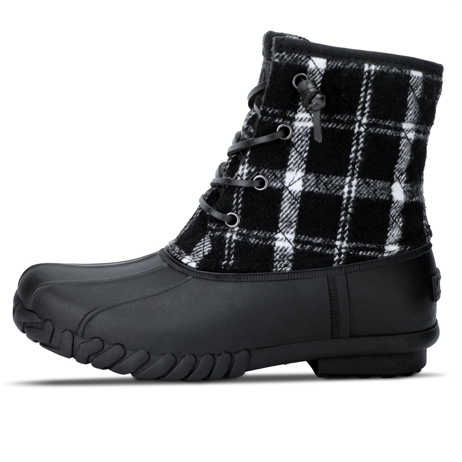 ladies black duck boots