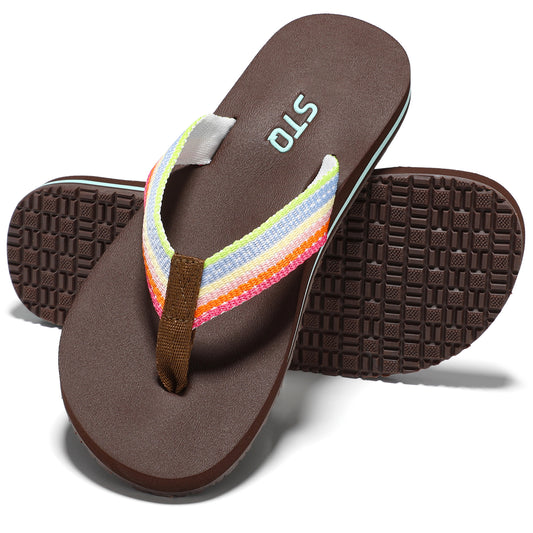 STQ Womens Quick Dry Flip Flops丨Arch Support Thong Sandals