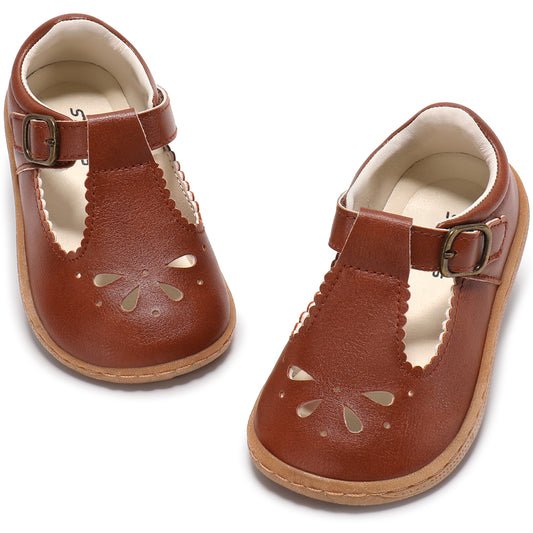 Toddler Girl Mary Jane Dress Shoes Wide Ballet Flats for Girls Party School Shoe