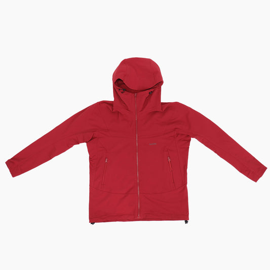 Noorkiz Red hooded zippered windbreaker jacket